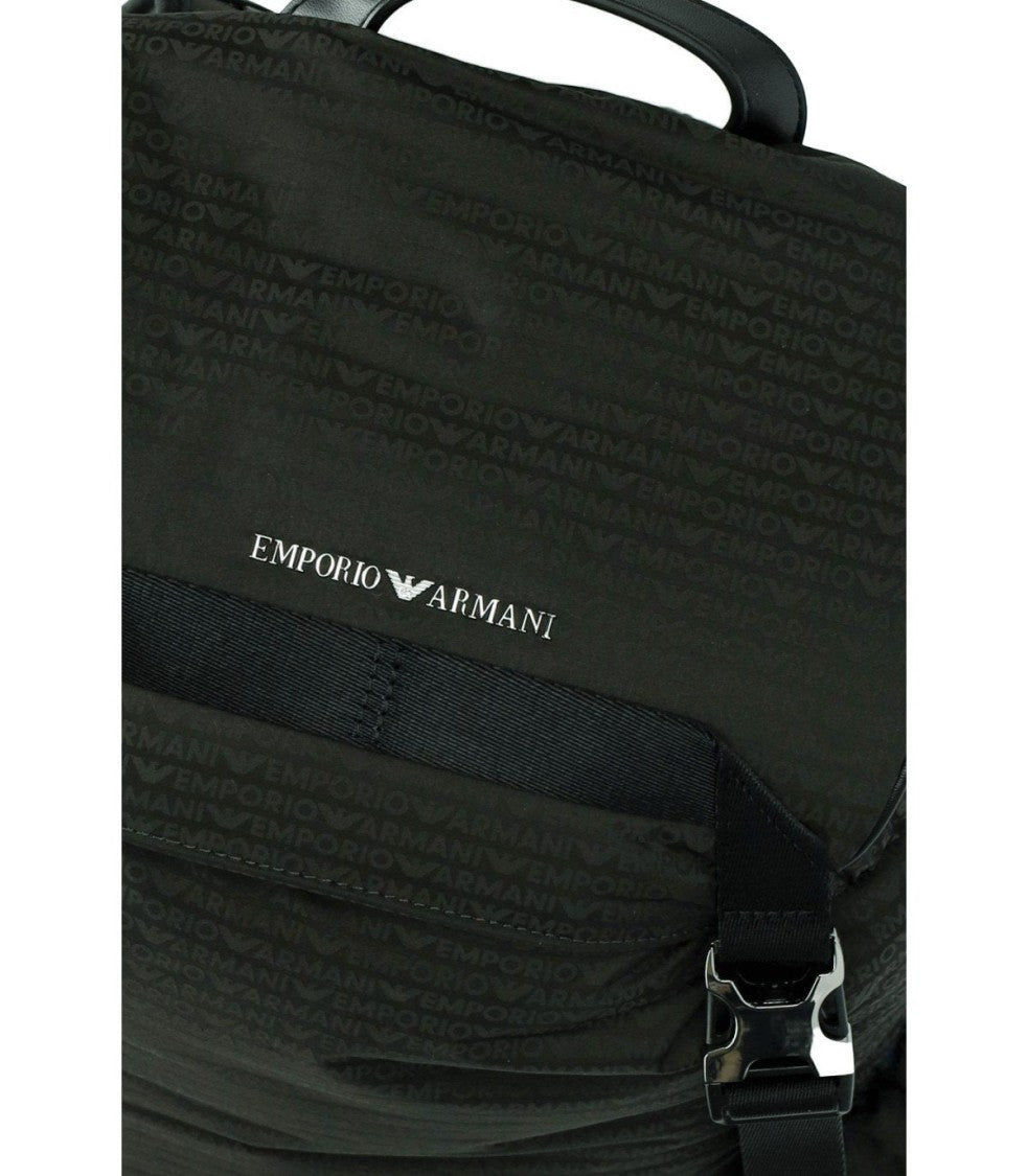 Emporio Armani Monogram Military Green Backpack