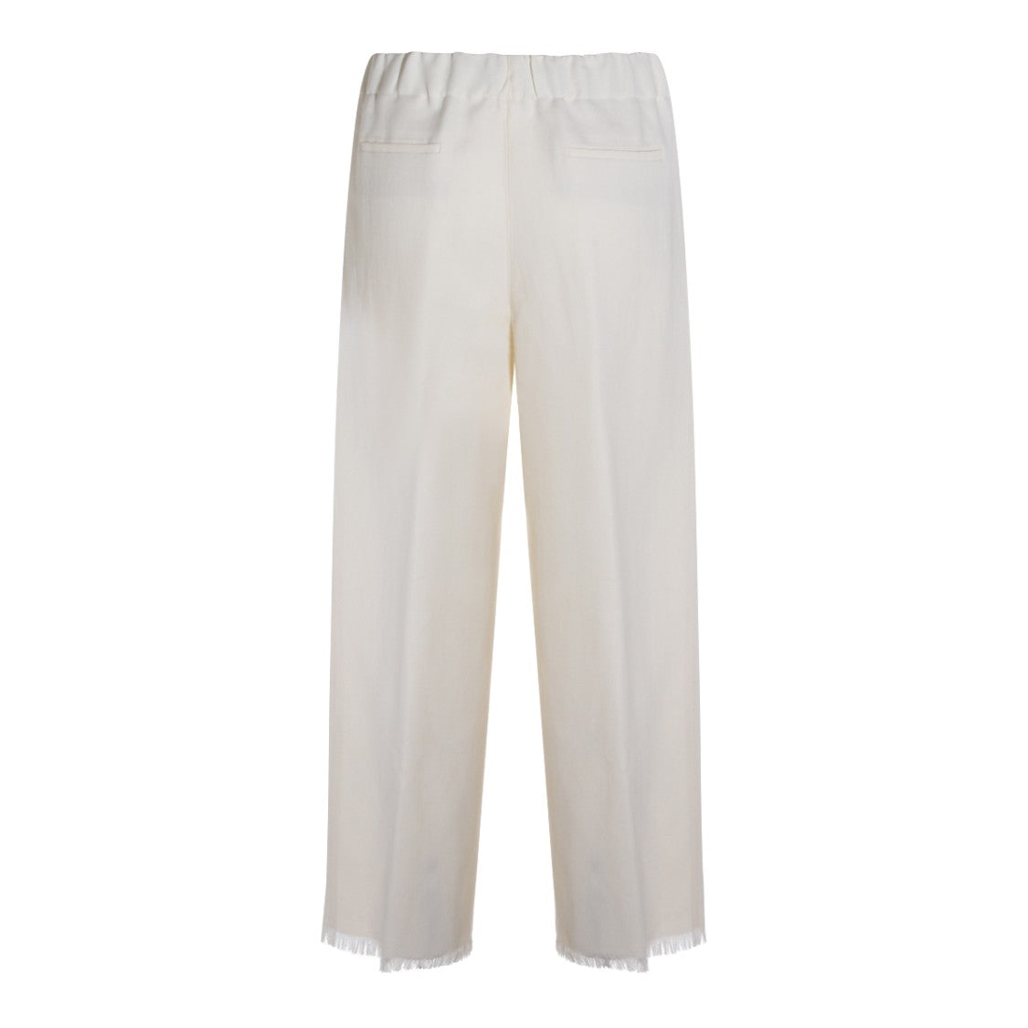 Antonelli Firenze Relaxed Straight-Leg Trousers With Fringed Hem