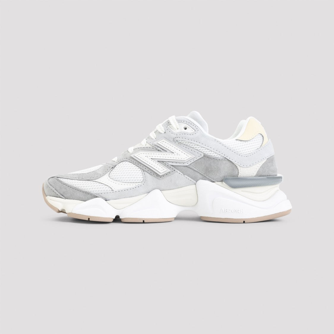 New Balance 9060 Grey Leather Sneakers