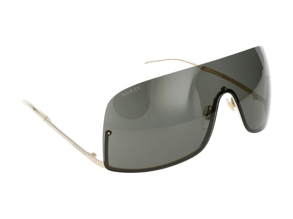 Gucci Gold Large Single Shield Sunglasses