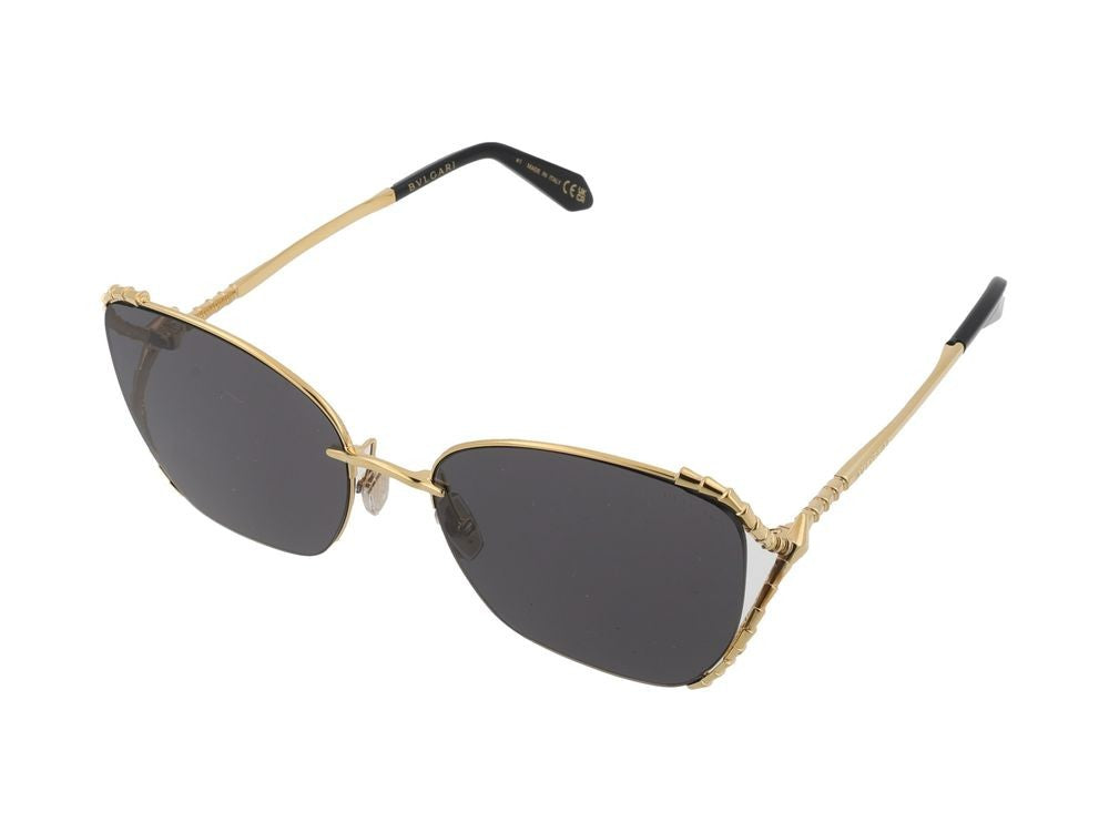 Bulgari Oversized Square Frame Gold-Tone Accent Sunglasses