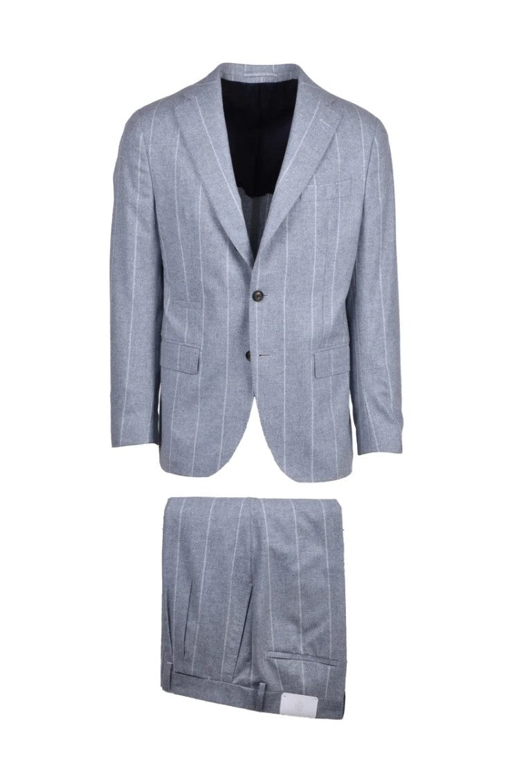 Eleventy Flannel Suit - Light Grey