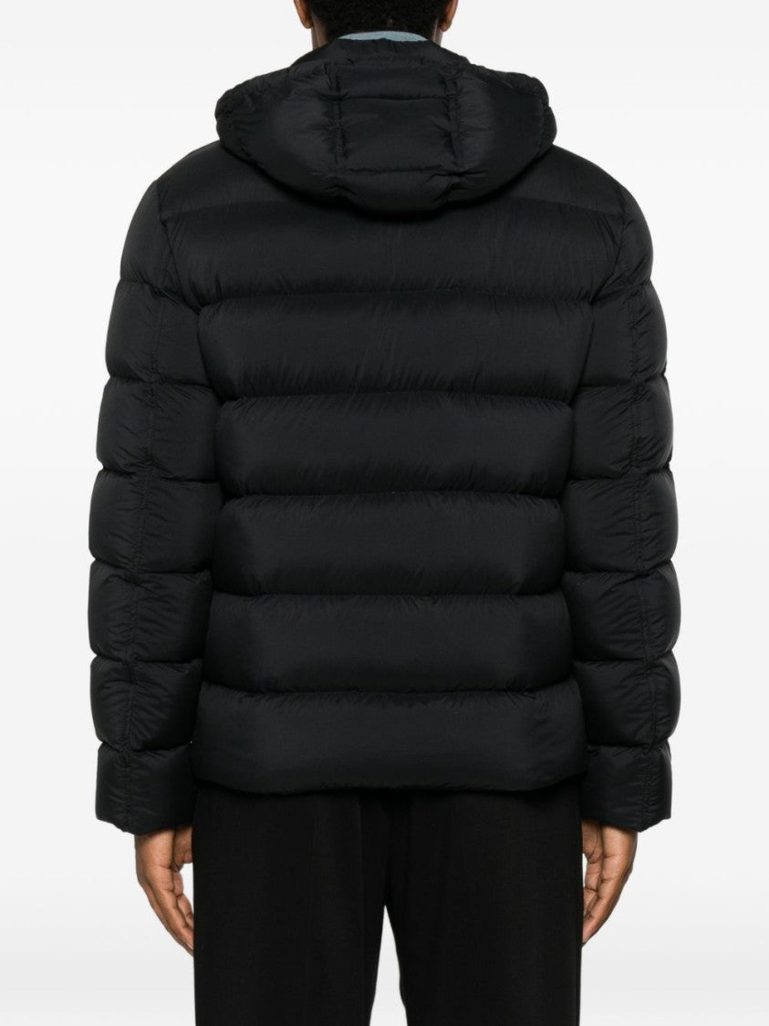 Herno Black Puffer Hooded Matte Finish Jacket