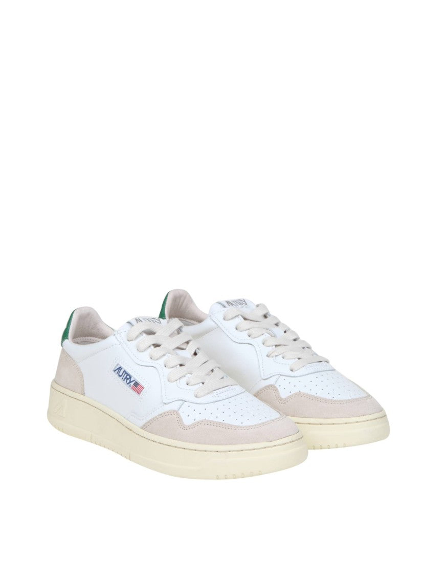 Autry Sneakers In Leather And Suede Color White