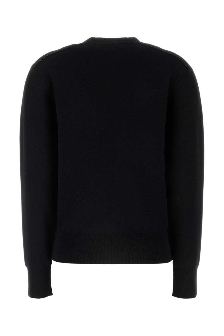 Burberry Black Stretch Wool Blend Sweater