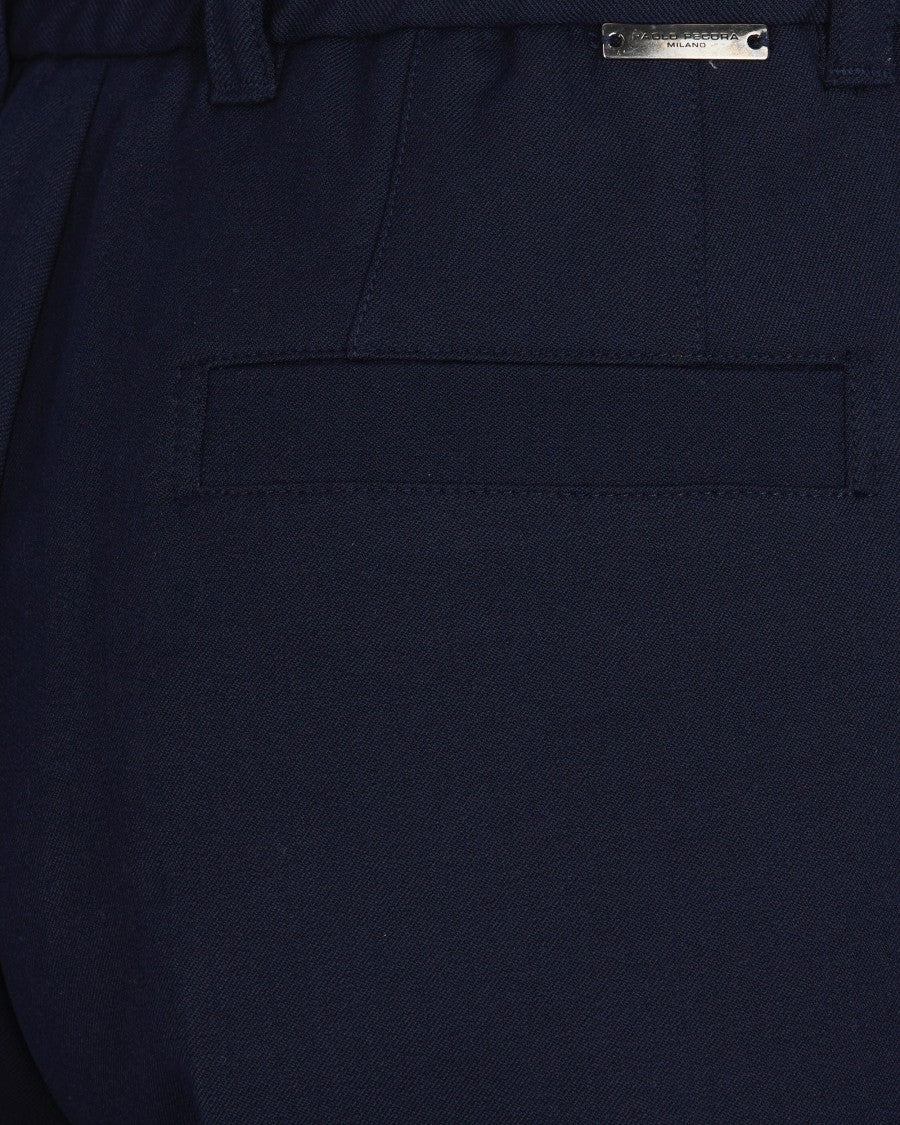 Paolo Pecora Blue Stretch Trousers