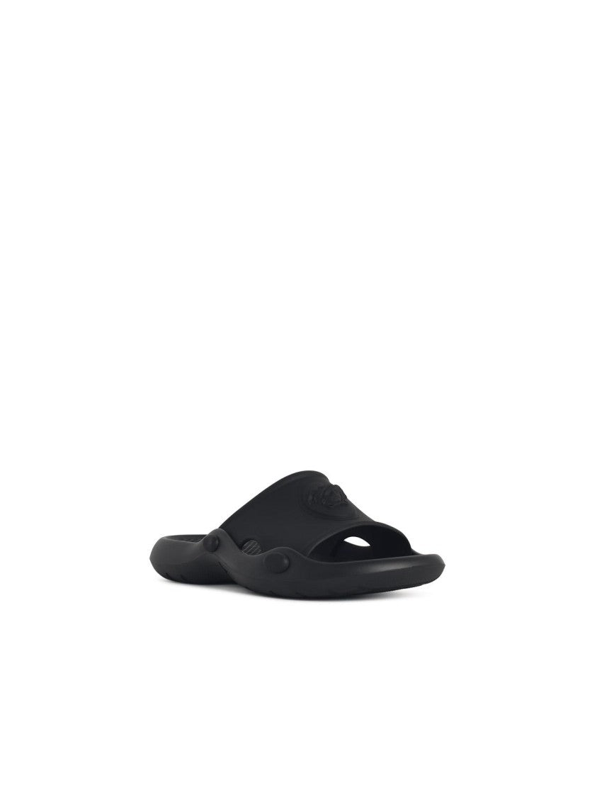 Versace Black Rubber Slippers