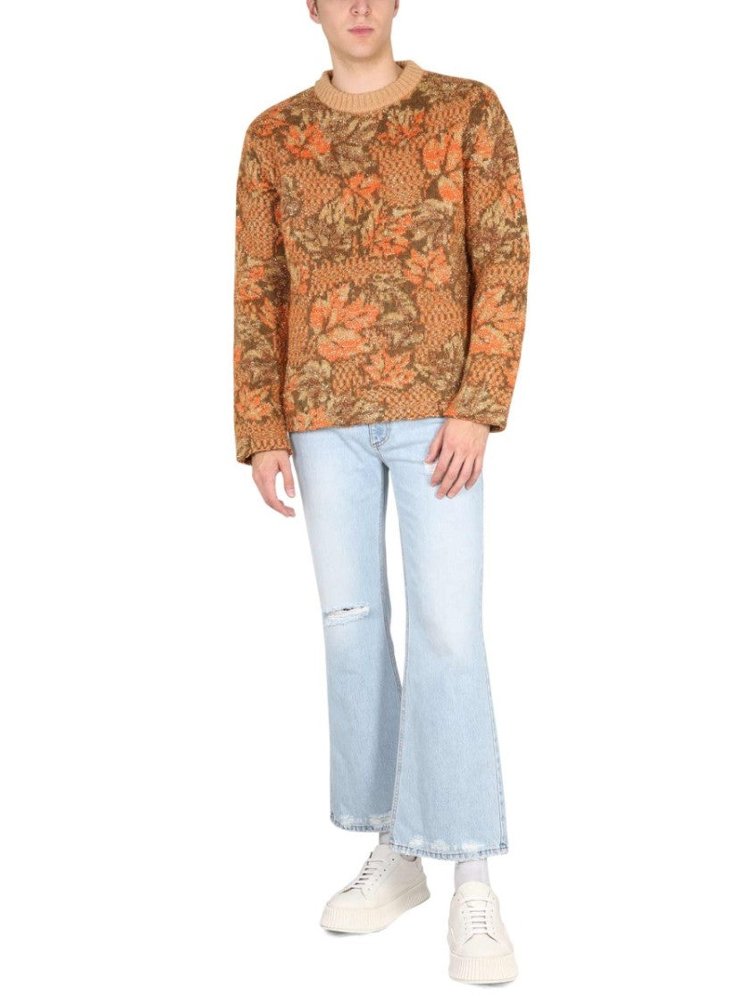 Erl Textured Jacquard Knit Sweater