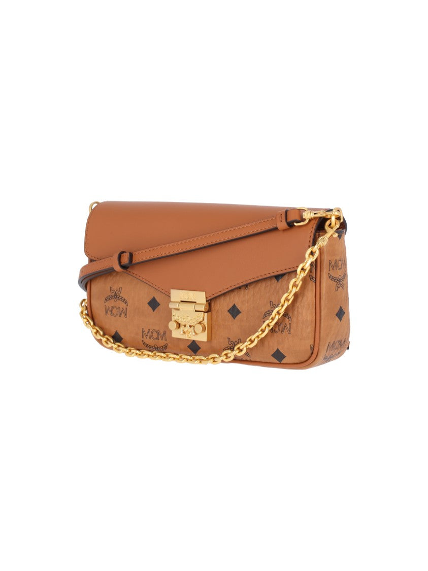 Mcm “Tracy” Monogram Shoulder Bag – Brown