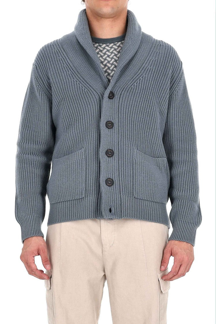 Drumohr Steve Mcqueen Shawl Collar Merino Wool Cardigan