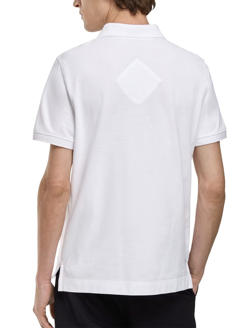 Canada Goose White Polo Shirt With Traditional Collar