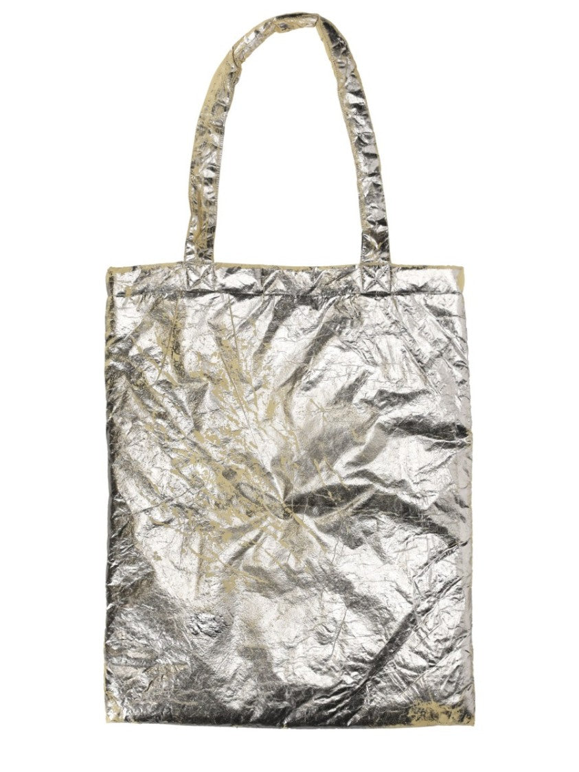 Drkshdw By Rick Owens Crinkled Nylon Shopper Bag With Metallic Finish