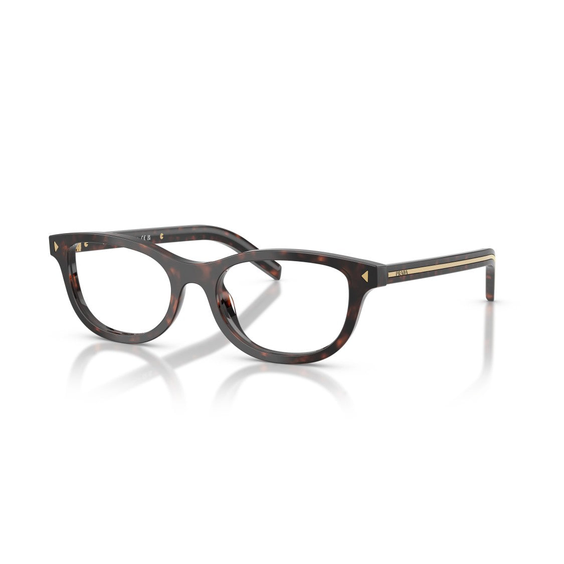 Prada 0Pr D01vu Classic Rectangular Tortoiseshell Acetate Eyeglasses