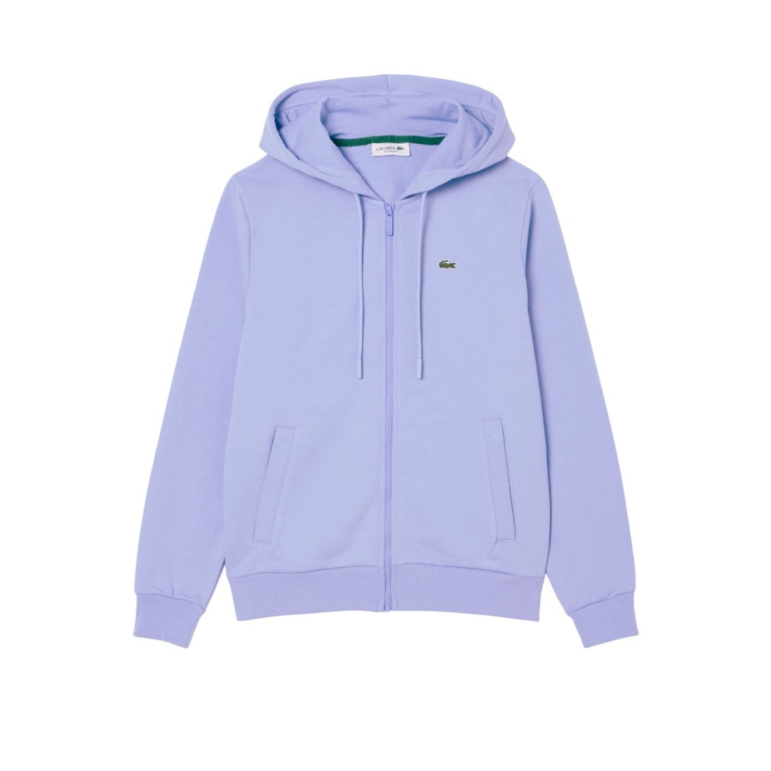 Lacoste Zip-Up Sweatshirt In Soft Organic Cotton Fleece