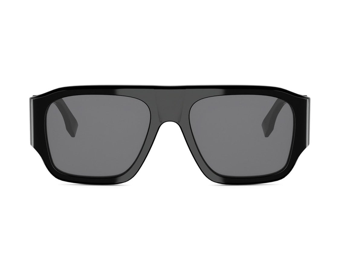 Fendi Fe40198i Oversized Embossed Square Sunglasses