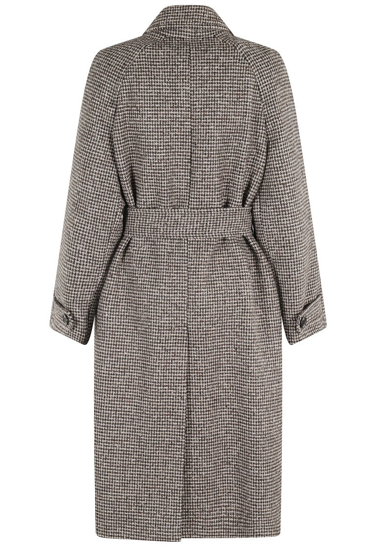 Kiltie Vicky Checkered Wool-Blend Coat