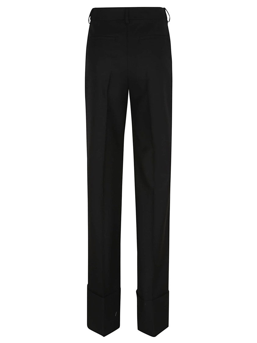 Valentino Garavani Tailored Virgin Wool Trousers With Turn-Ups