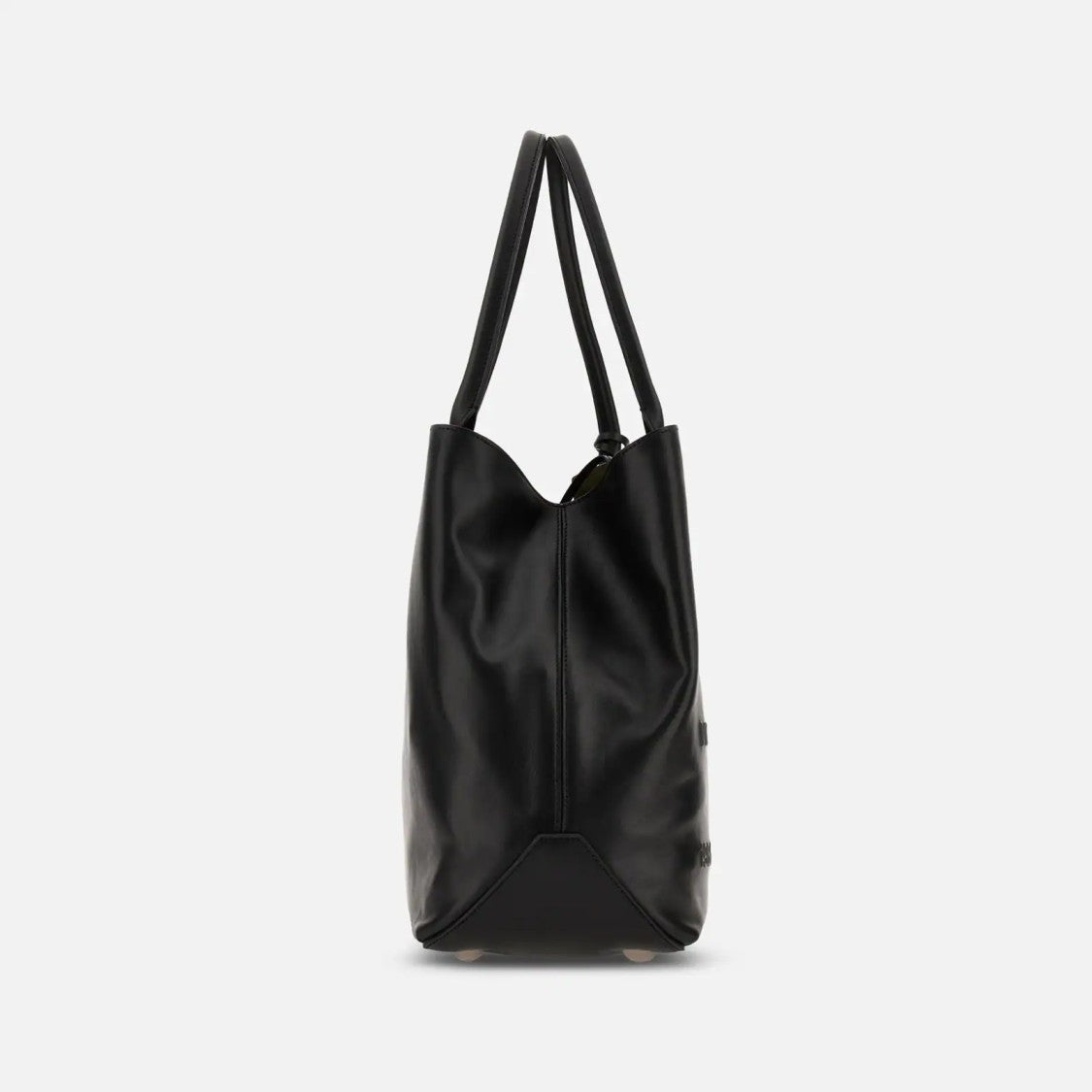 Hogan Refined Leather Tote Bag With Embossed Branding