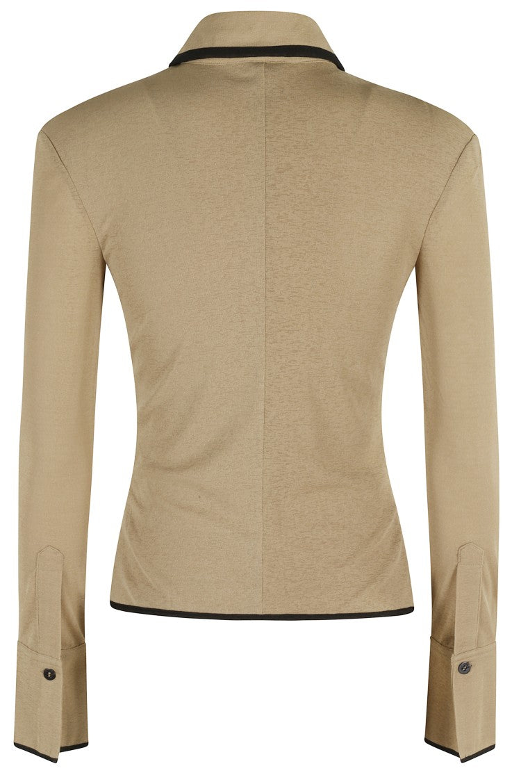 Nanushka Sand Anthracite Idana Shirt