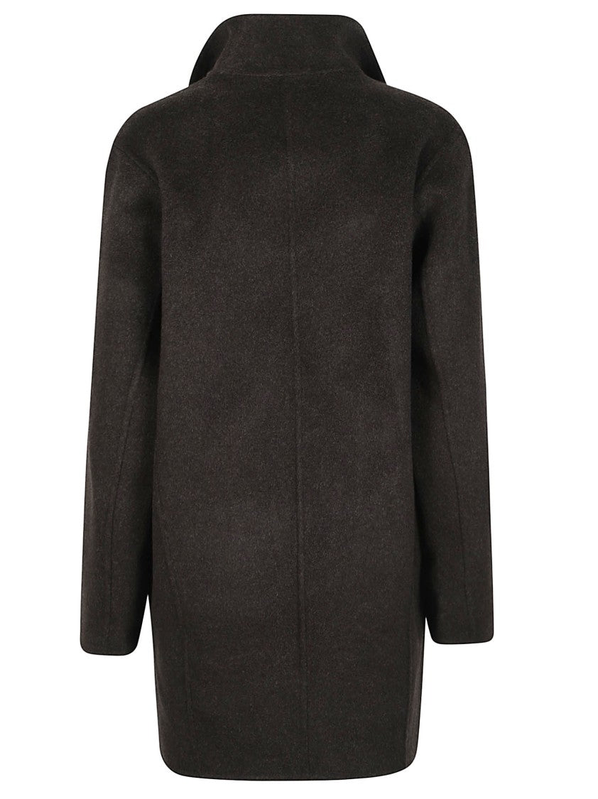 Loulou De Saison Olmo Turtle Neck Double-Breasted Wool-Cashmere Long Coat