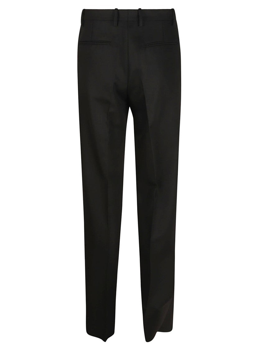 Off-White Tailored Black Trousers With Structured Waistband