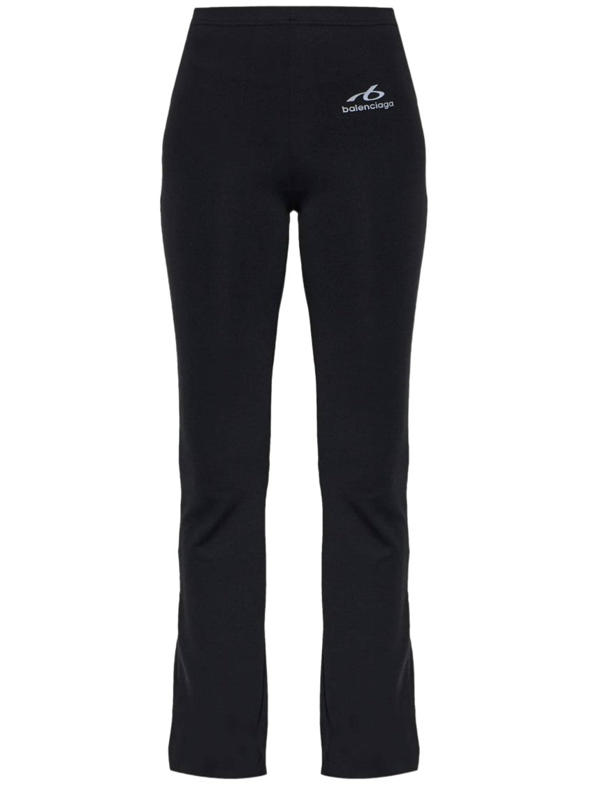Balenciaga Flared Minimalist Logo Pants