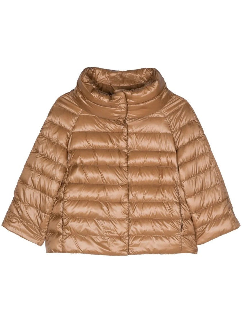 Herno Quilted Short Jacket With High Collar