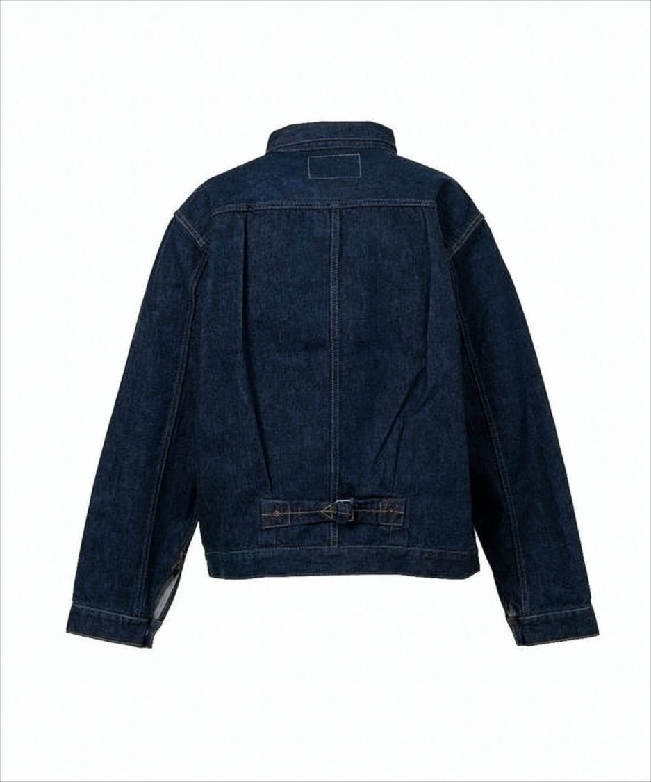 Maison Mihara Yasuhiro Classic Blue Denim Jacket With Structured Collar