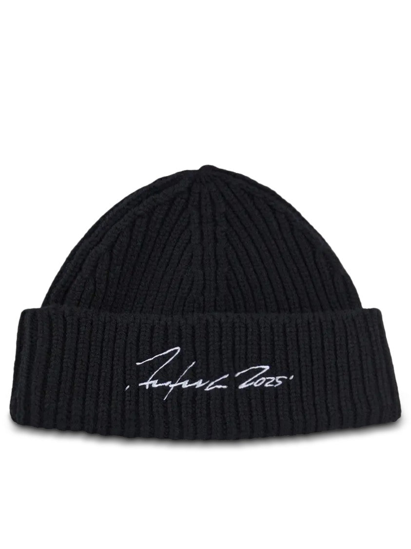 Kenzo Ribbed Knit Beanie With Contrasting Embroidery