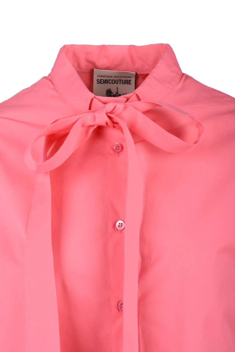 Semi Couture Pink Cotton Elastane Shirt