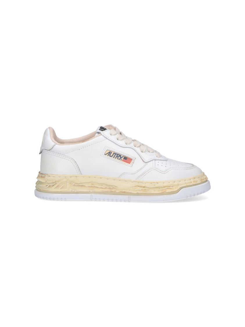 Autry White Calfskin "General Scale" Sneakers