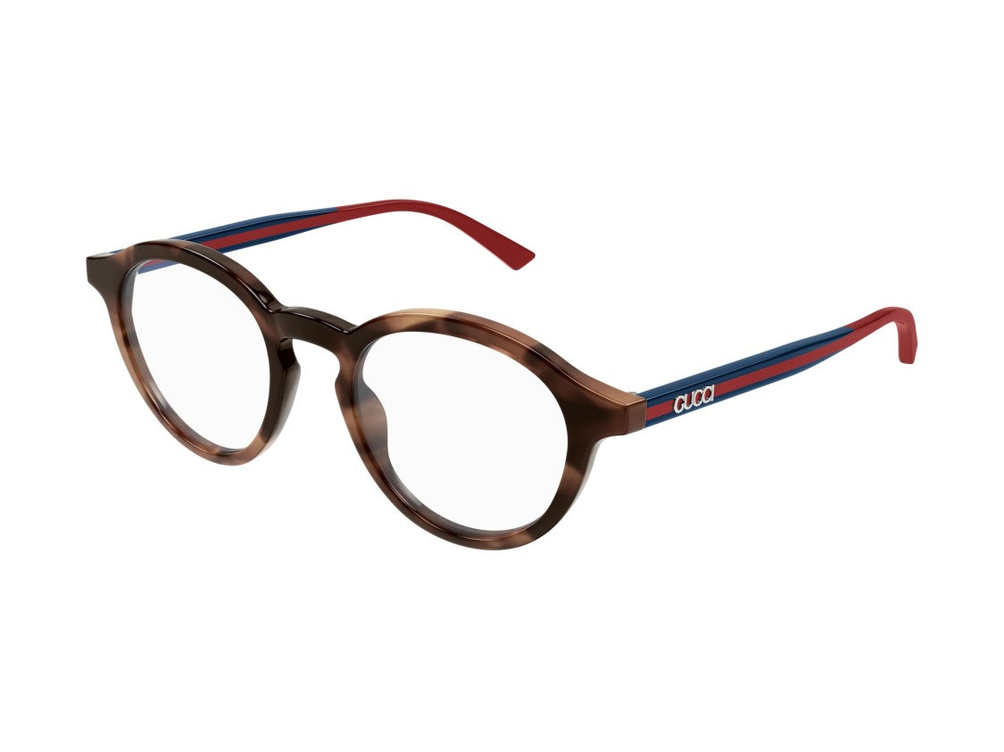 Gucci Tortoiseshell Round Acetate Eyeglasses