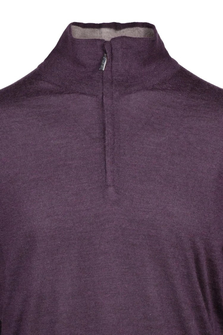 Cruciani High Neck Zip Pullover - Red