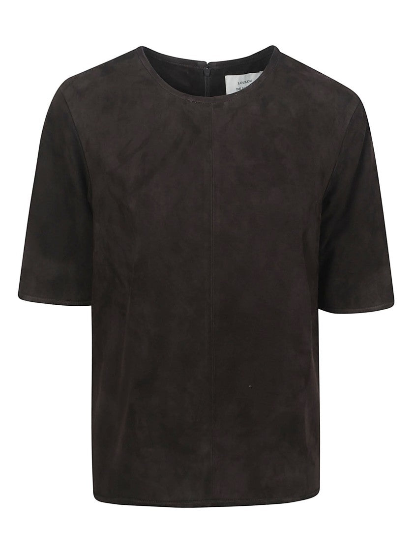 Loulou De Saison Zaida Suede Boxy Tshirt