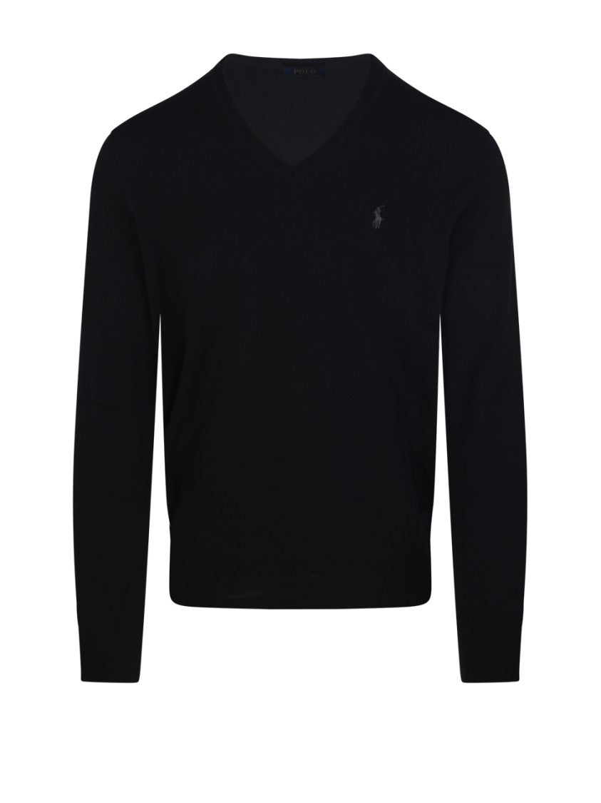 Polo Ralph Lauren Long Sleeve Black Wool Sweater