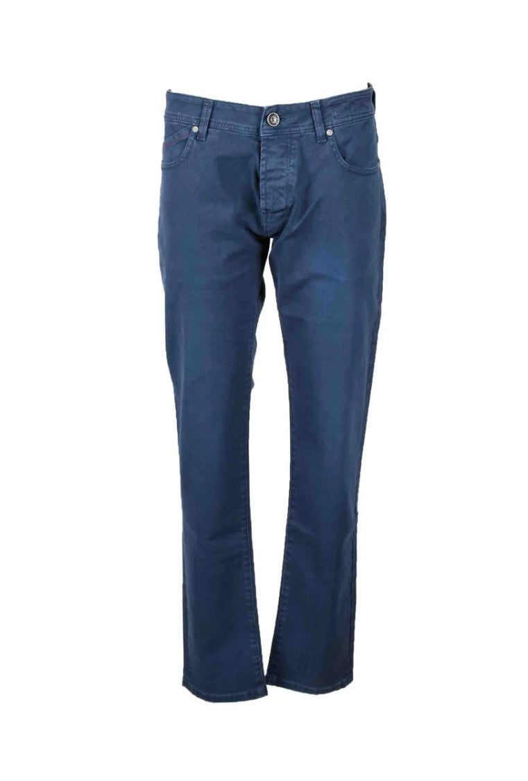 Re-Hash Cotton Stretch Trousers With Slim Fit And Classic Design
