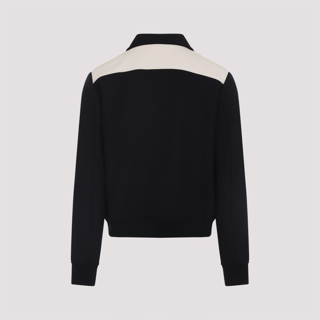 Amiri Tailored Wool And Leather Jacket With Zippered Pockets