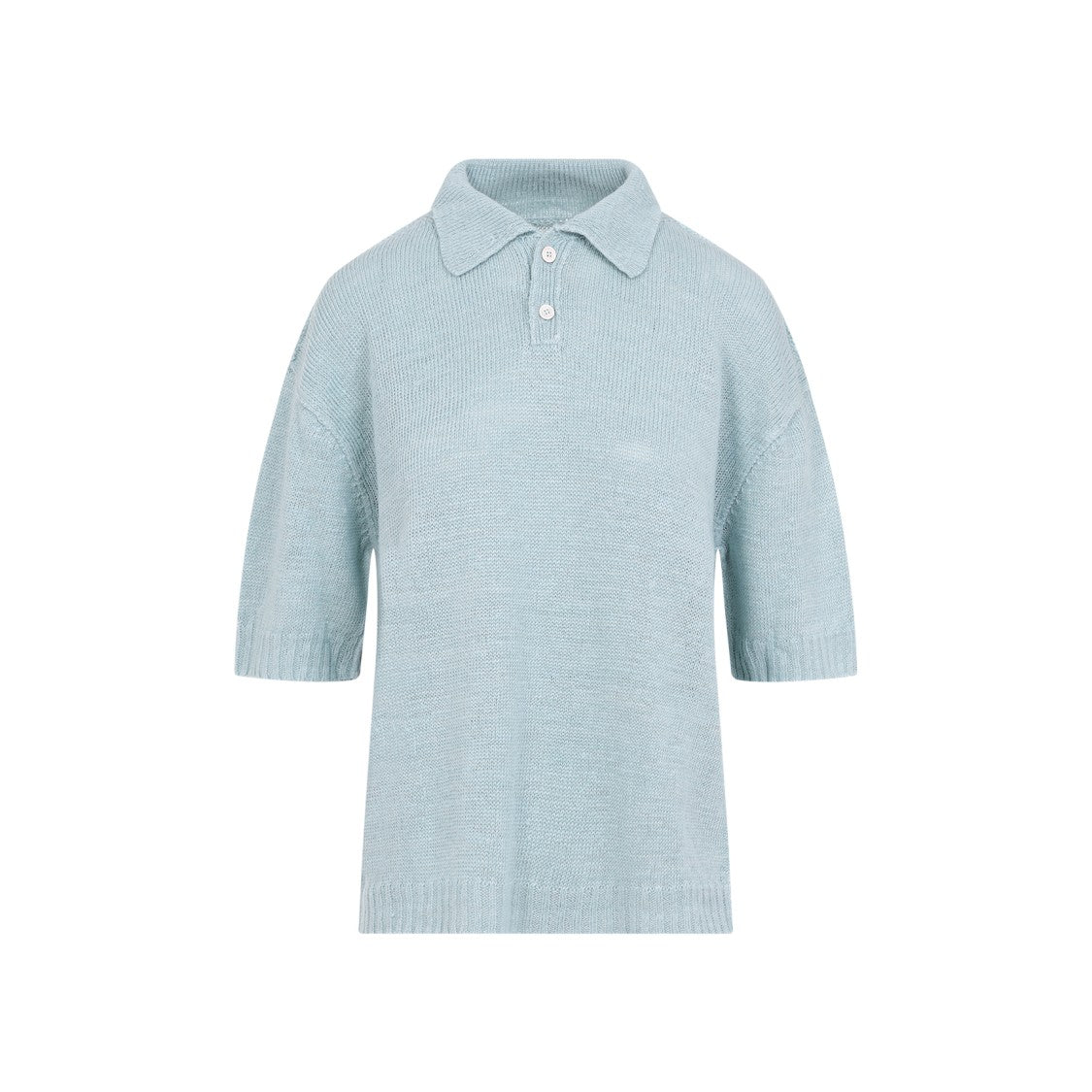 Maison Margiela Light Blue True Hemp Polo Shirt