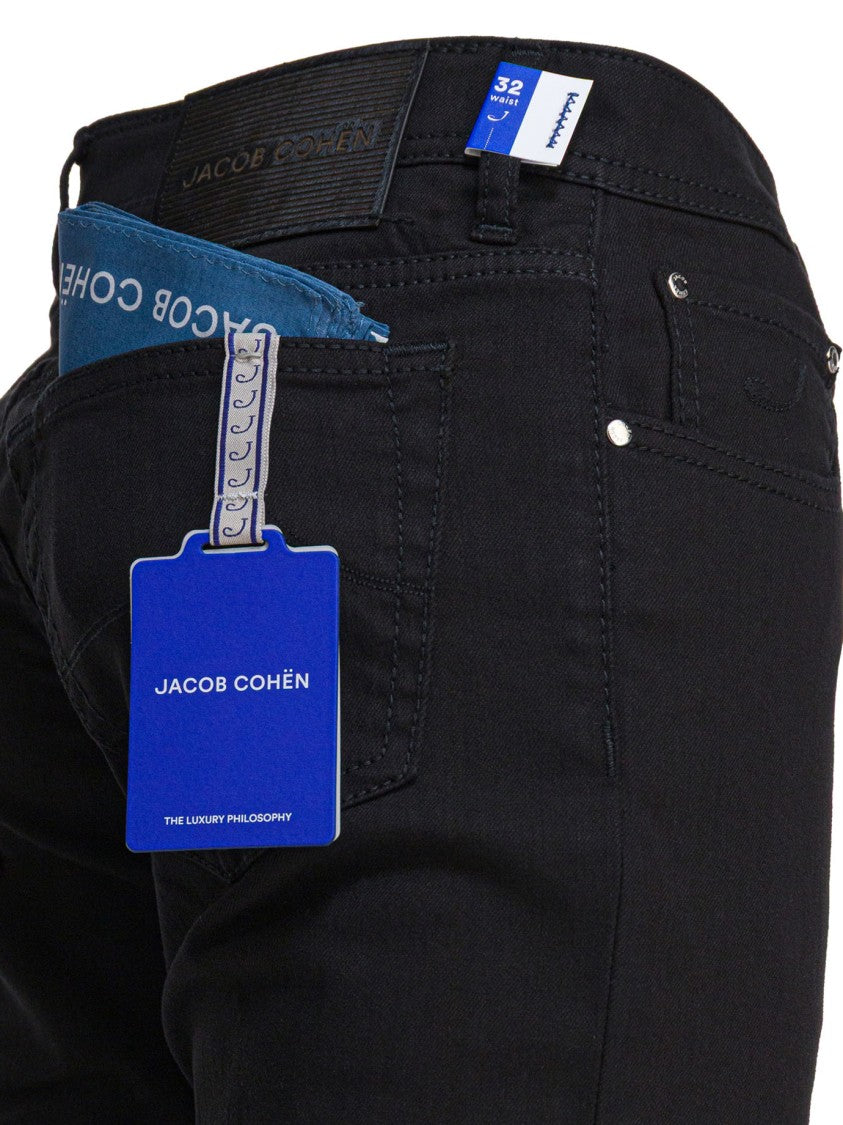 Jacob Cohen Slim-Fit Black Jeans With Classic Five-Pocket Design