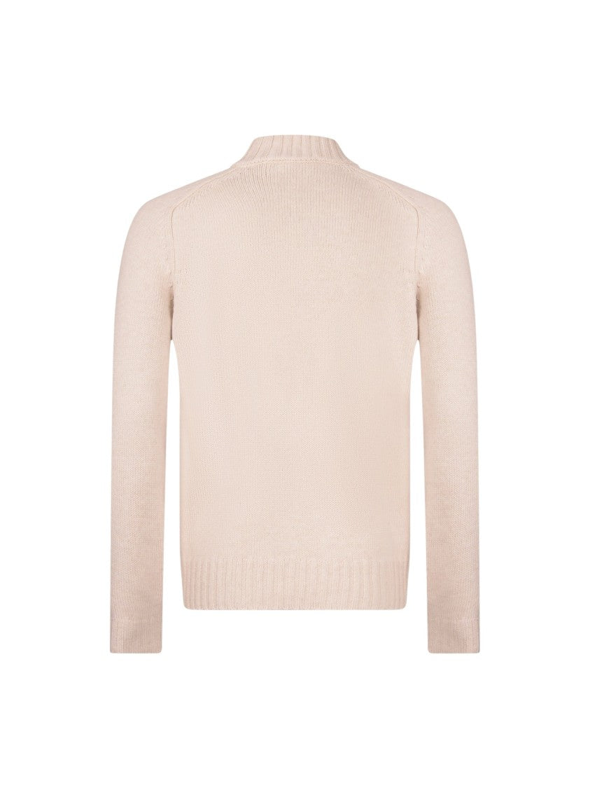 Gran Sasso Zip-Up Ribbed Tailored Wool Jacket