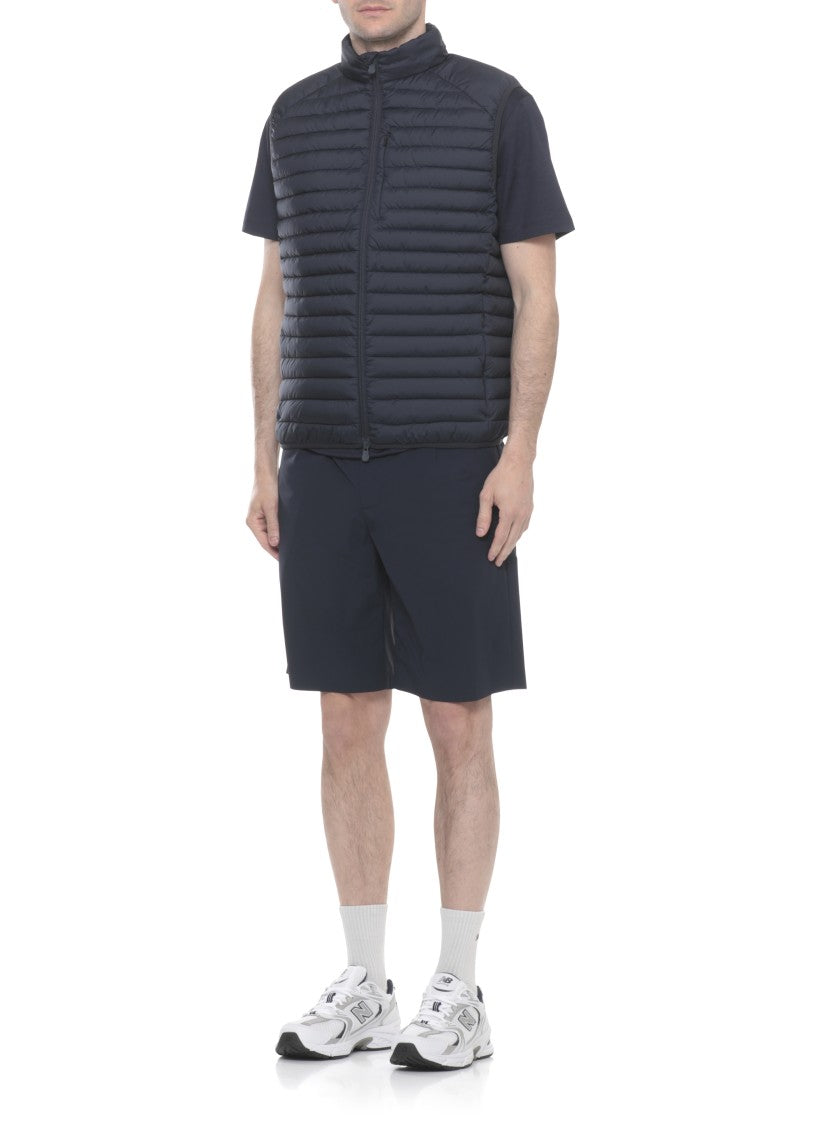 Save The Duck Blue Dave Padded Quilted Sleeveless Vest