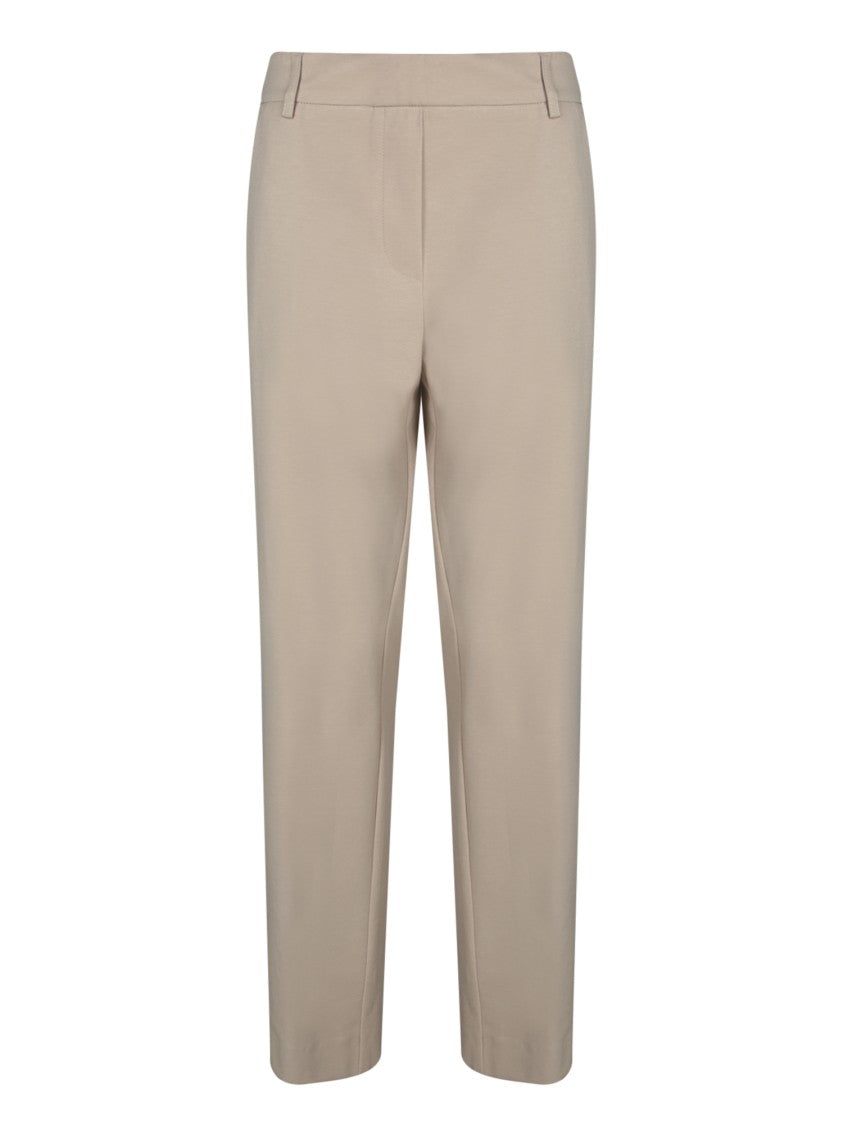 Blanca Vita High-Waisted Beige Trousers With Elastic Waistband