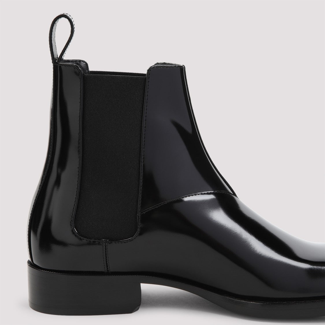 Saint Laurent Black Polished Vadim Chelsea Boots