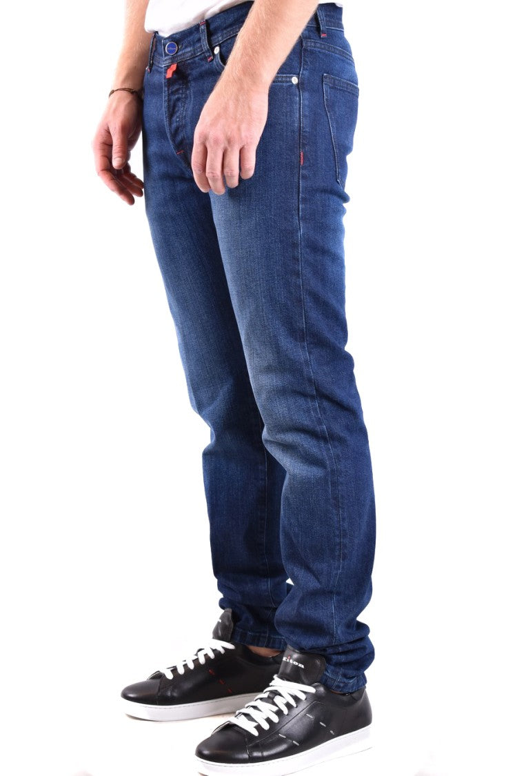 Kiton Straight-Leg Denim Subtle Whiskering Jeans