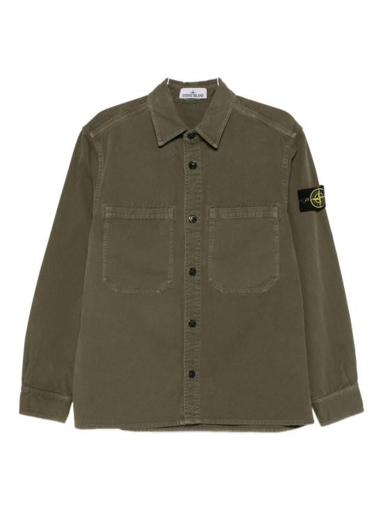 Stone Island Long-Sleeve Casual Shirt With Structured Collar