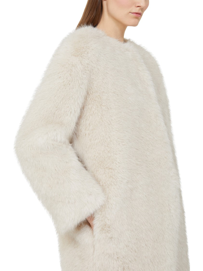 Max Mara Plush Faux Fur Coat