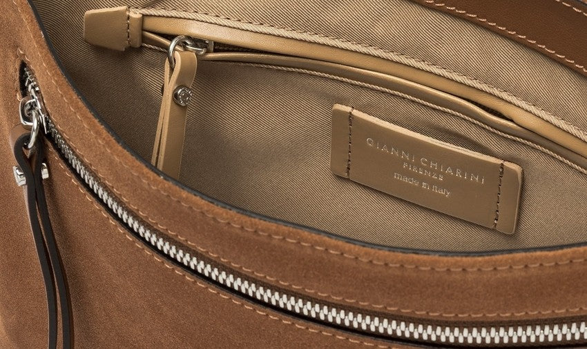 Gianni Chiarini Suede Handbag With Convertible Strap