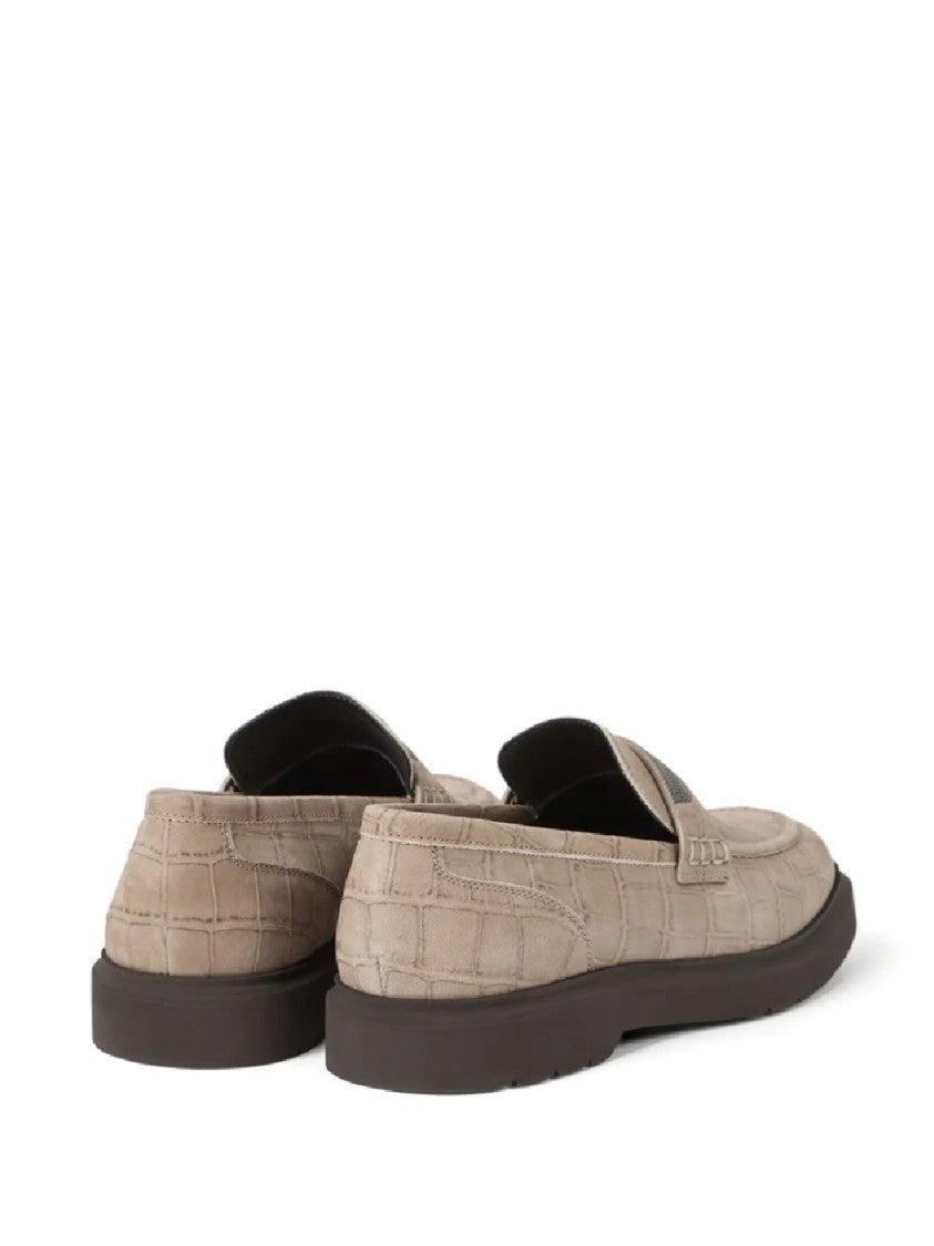 Brunello Cucinelli Textured Slip-On Shoes