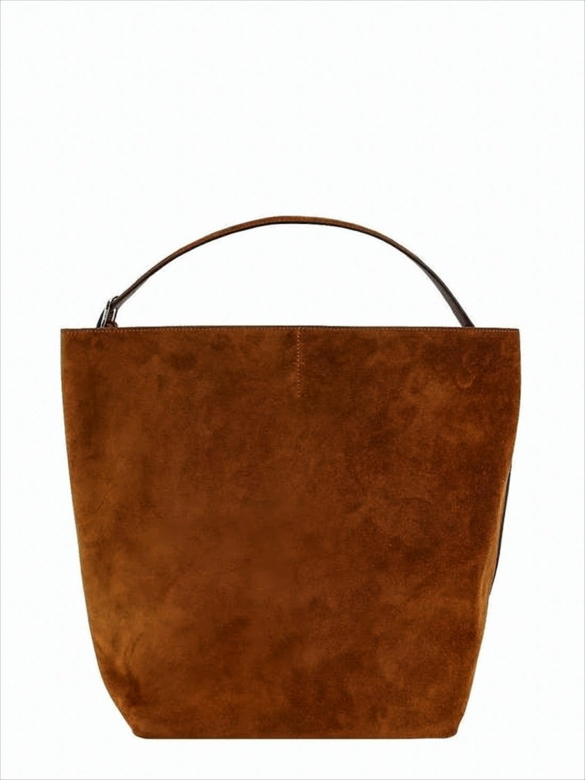 Totême Spacious Suede Tote Bag With Clean Silhouette