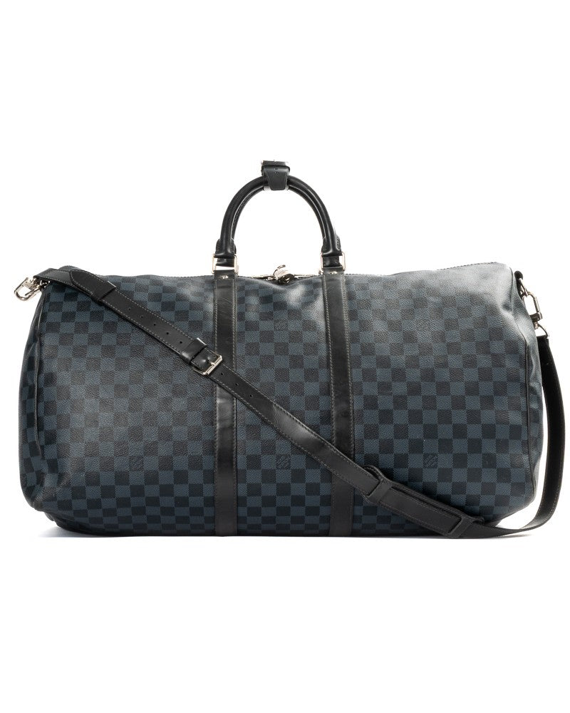 Louis Vuitton Black Damier Graphite Keepall Bandoulière 55 Duffel Bag